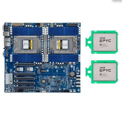 Gigabyte MZ72-HB2 +AMD EPYC 7742x2 REV:3.0 Dual Socket Server Board DDR4 SP3