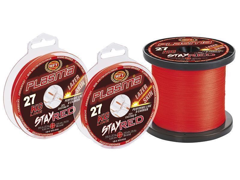 WFT Plasma Stay Red Lazer Skin 0,08mm / 8kg / 3000m Geflochtene Schnur