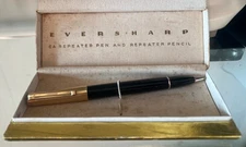 EVERSHARP Ballpoint Pen Gold Plated Cap With Rare Vintage Box