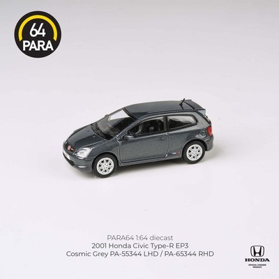 1:64 Honda Civic Type R EP3 2001 -- Cosmic Grey -- PARA64