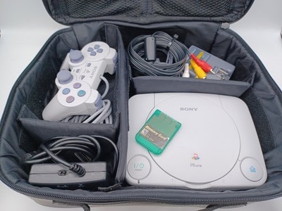 Sony PSOne Slim White Console PS1 (SCPH-101) w Controller, Cords - Bundle Tested