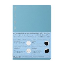 Nitoms S4153 STALOGY Notebook 1/2 Ear A5 Dot Square Blue