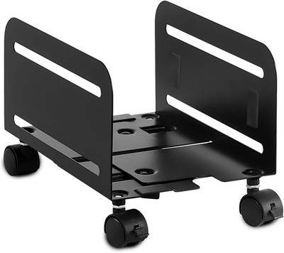 Mount-It! Computer Tower Stand, Adjustable Mobile CPU Stand with Wheels, Heavy-D