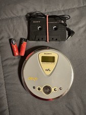 Sony Walkman D-NE300 CD Player Portable Atrac3plus MP3 With Car Adapter Tested