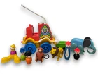 Vintage Fisher Price Little People Lot Clown Fire Brigade Circus Zoo Animals