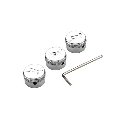 3Pcs Nonslip Guitar Potentiometer Control Knobs Metal Volumes Tone Dome Top Kno