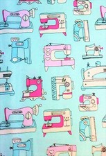 Vintage Sewing Machines - Fabric/Material Cotton - 4 x Fat Quarters - Free P+P