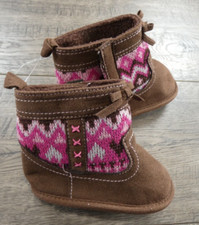 Baby Girl Clothes Nwot Unbranded Size 3 Pink Brown Boots