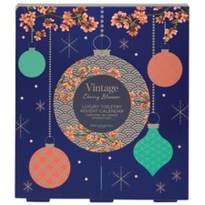 Advent Calendar Toiletries Vintage Luxury Gift Cherry Blossom Fragranced Xmas