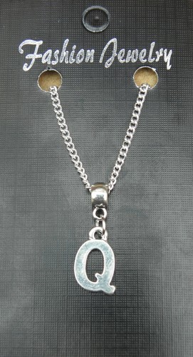 Alphabet Letter Pendant & Necklace Charm Name Initial 18 or 24 Inch Chain - Picture 65 of 103