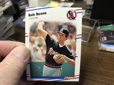 1988 Fleer Baseball FROM FACTORY SET # 485 Bob Boone