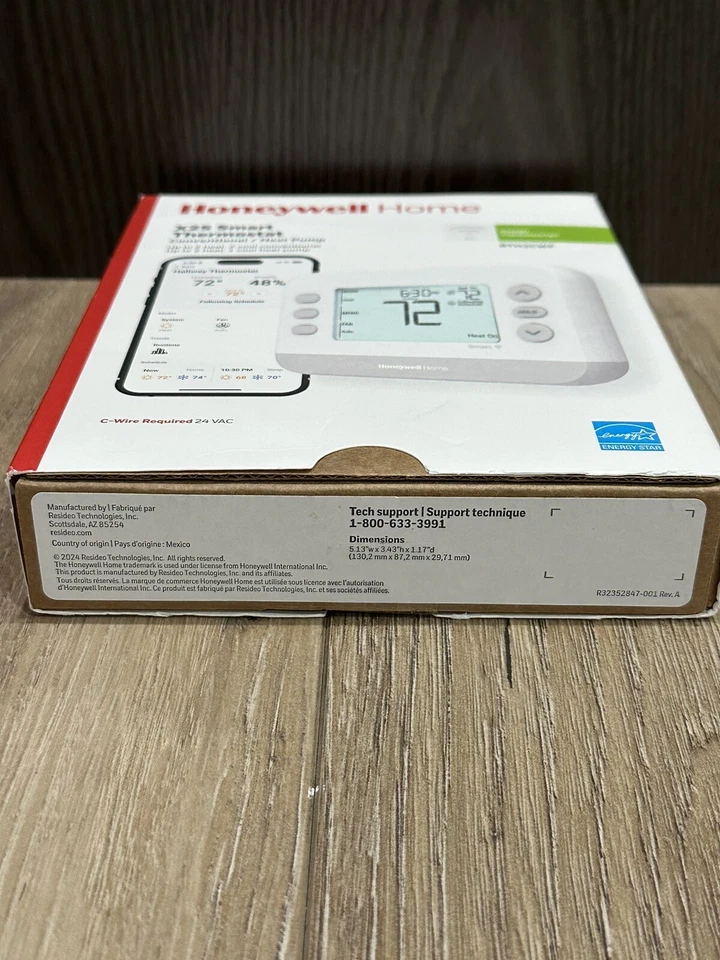 Honeywell X2S Smart Thermostat RTH2CWF Conventional/Heat Pump New Sealed - Image 4 of 4