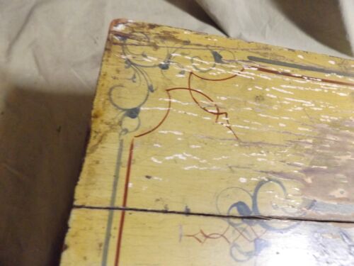 Antique 1830-40s Hand Painted Sewing Box Footed Pin Cushion Pin Stripes - Picture 6 of 16