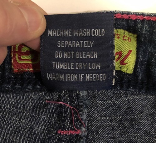 Old Skool Jeans Co. Patch Jeans Size 20 New with tags Dark denim patchwork words - Picture 11 of 11