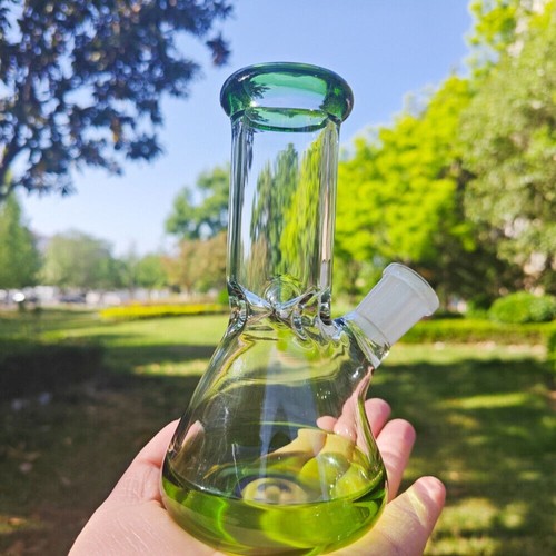 HEAVY 6” Green Glass Bong Smoking Pyrex Hookah Water Pipe Bubbler W/Ice Catcher - Picture 8 of 13