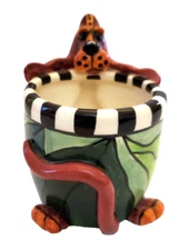 Lynda Corneille SWAK Hound Dog Ceramic Candle Holder Mini Planter Vase 4" Tall