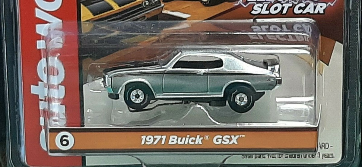 AUTO WORLD☆'71 Buick GSX ☆HOスロットカー NOS Autoworld Silver Black 71 Buick GSX Thunderjet HO Slot