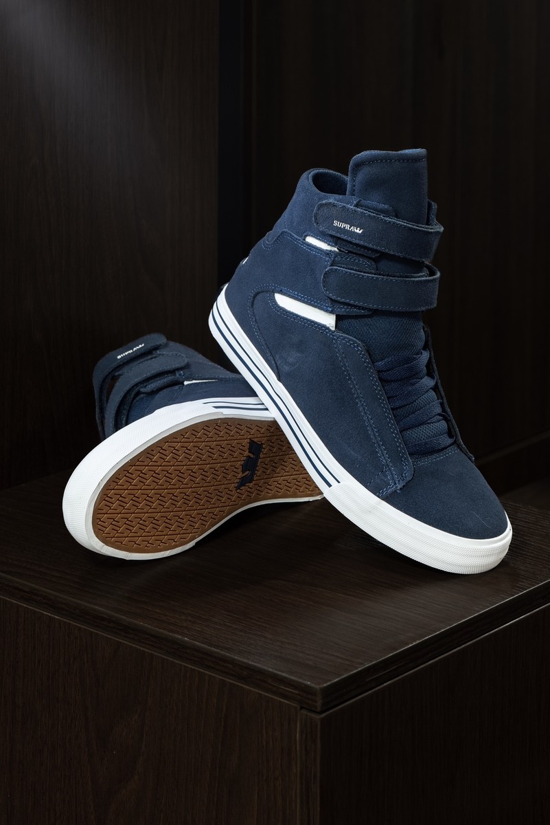 Supra Tk Society High Top Shoes Midnight Blue Shoes HOT | eBay