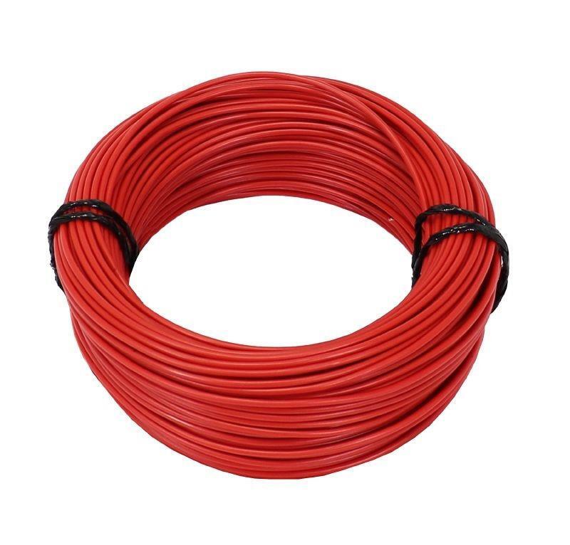 Fil électrique 1.50mm² multibrin rouge 50m pour éviter les fils coincés