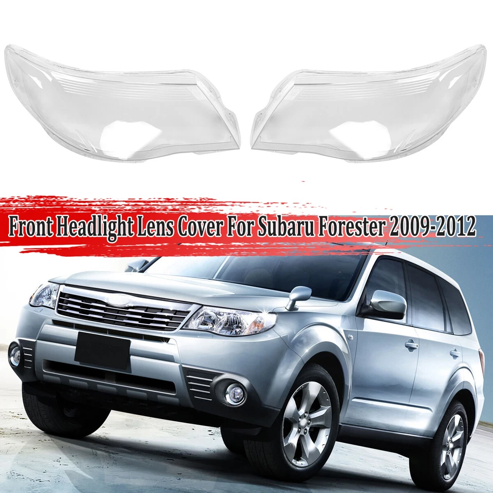 Für Subaru Forester 2009-2012 Scheinwerferglas Linsen Abdeckung Paar - Изображение 4 из 4