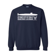 USS Francis Scott Key SSBN-657 Sweatshirt or Hoodie US Navy Officially Licensed