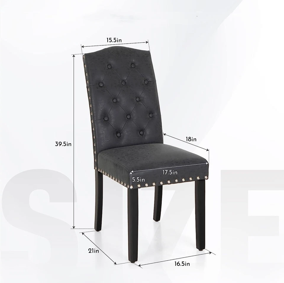 Juego de 2 sillas de comedor de terciopelo acolchado con patas de madera sillón cocina moderno Foto 4 de 4