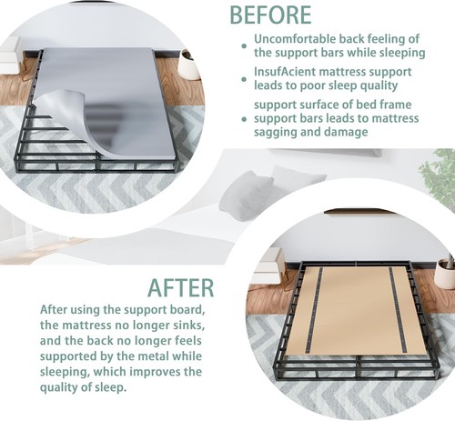 NEW Mattress Support Wooden Bunkie Board/Bed Slats,Twin 30 x 60 Twin- (60x30") - Picture 5 of 7