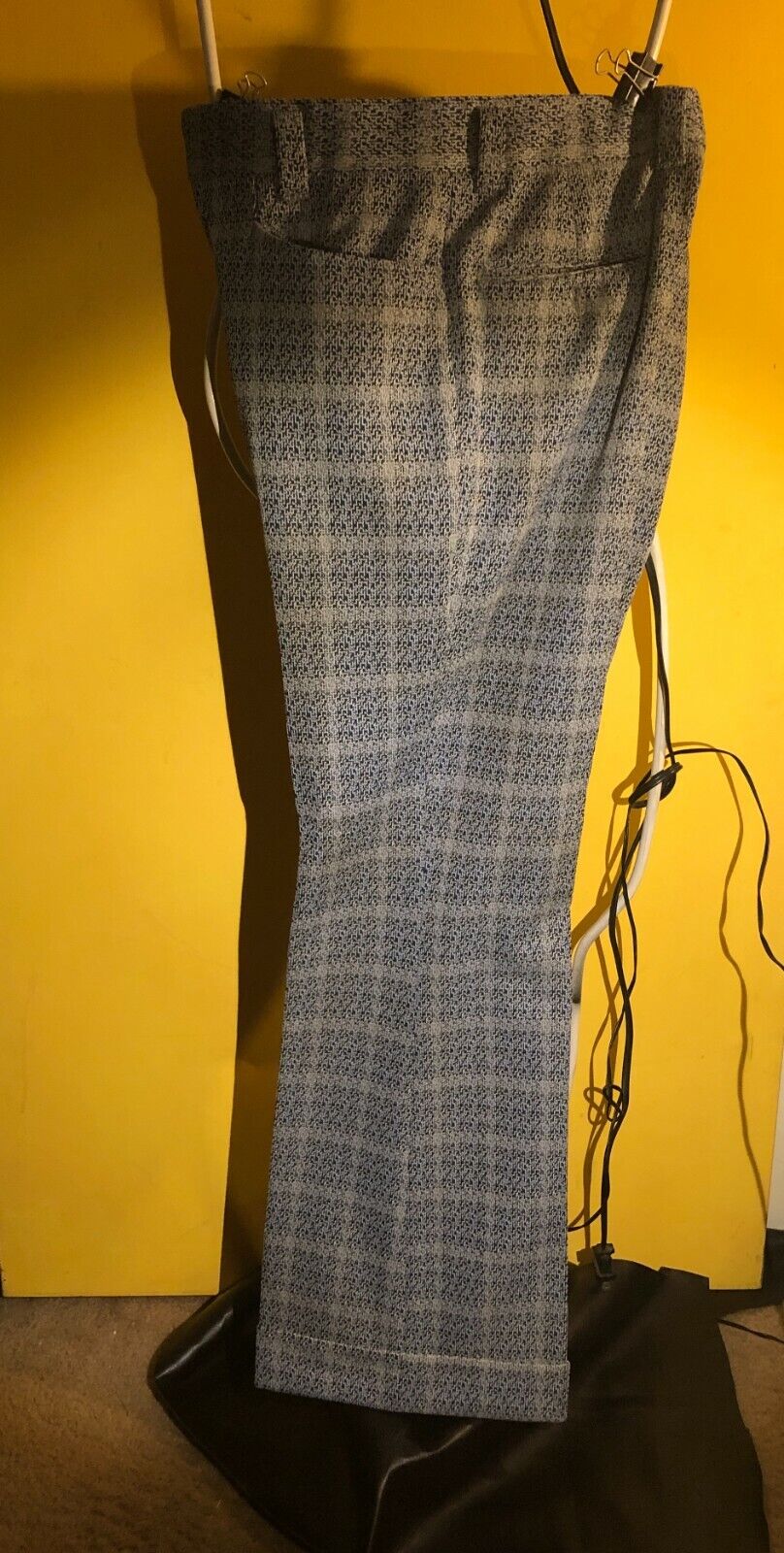 Vintage Flare Cuffed Bottom Slacks 1970s Polyeste… - image 1