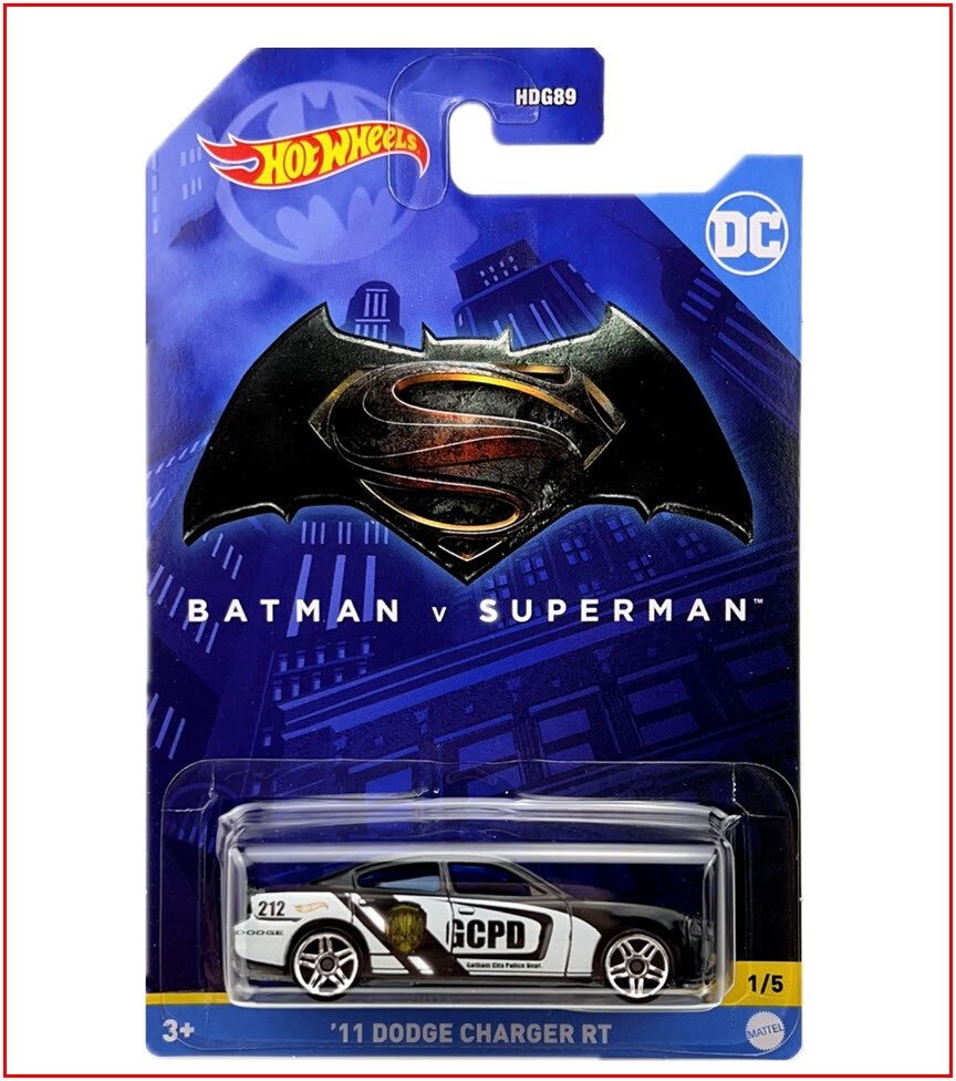2021 Hot Wheels DC Batman v Superman '11 DODGE CHARGER RT #1 1:64
