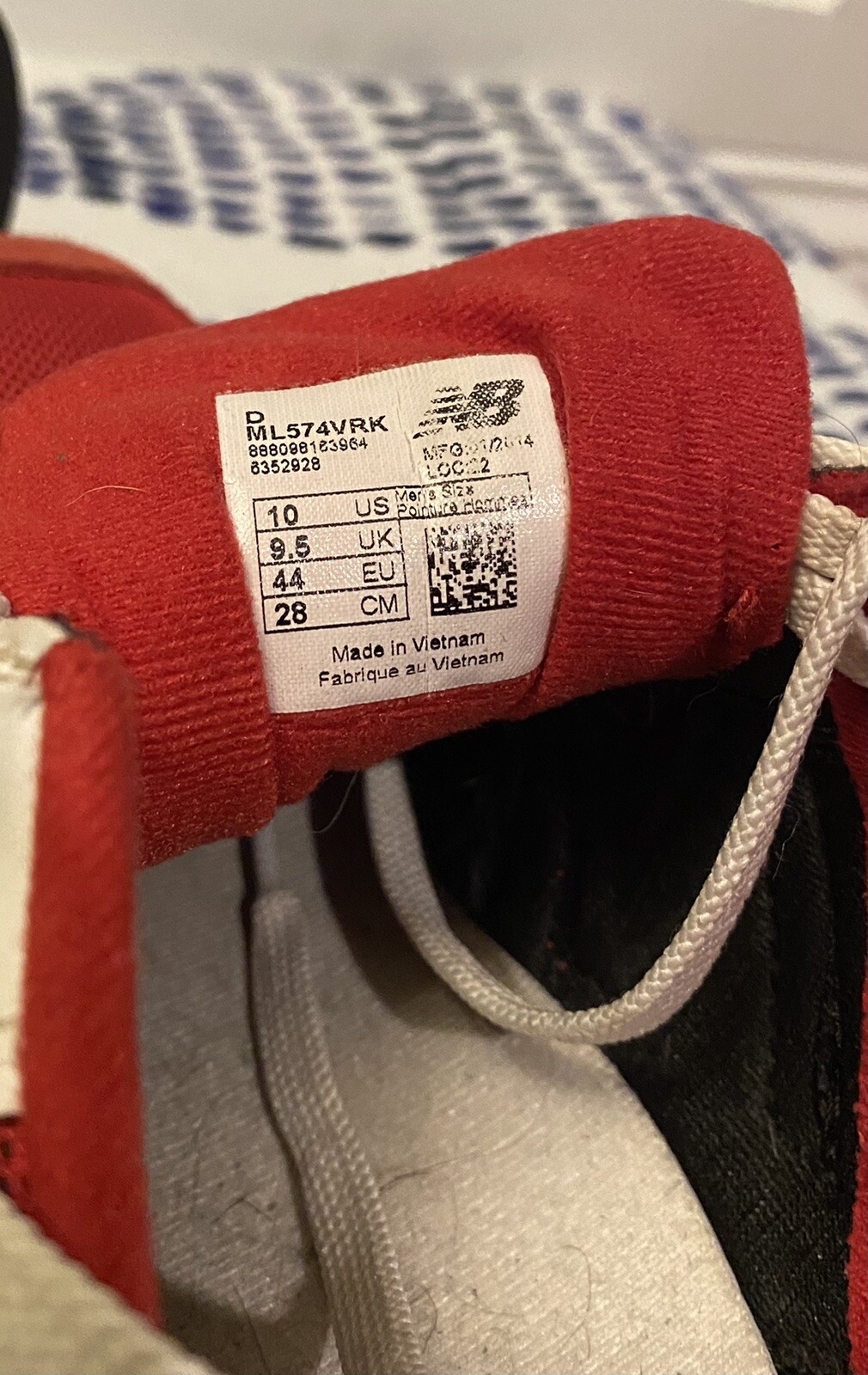 Size 10 - New Balance 574 Red ML574VRK for sale online | eBay