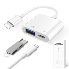 USB 3.0 OTG Adapter for iPhone/iPad, Supports FlashDrives, MIDI, Keyboard, Mouse