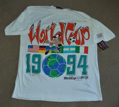 NWT Vtg 1994 World Cup Soccer Striker Graphic Magic Johnson T's Shirt 
