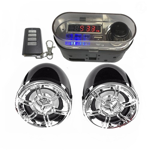 12V Motorbike Sound System Stereo Speakers Waterproof Remote Control for Outdoor - Picture 1 of 12