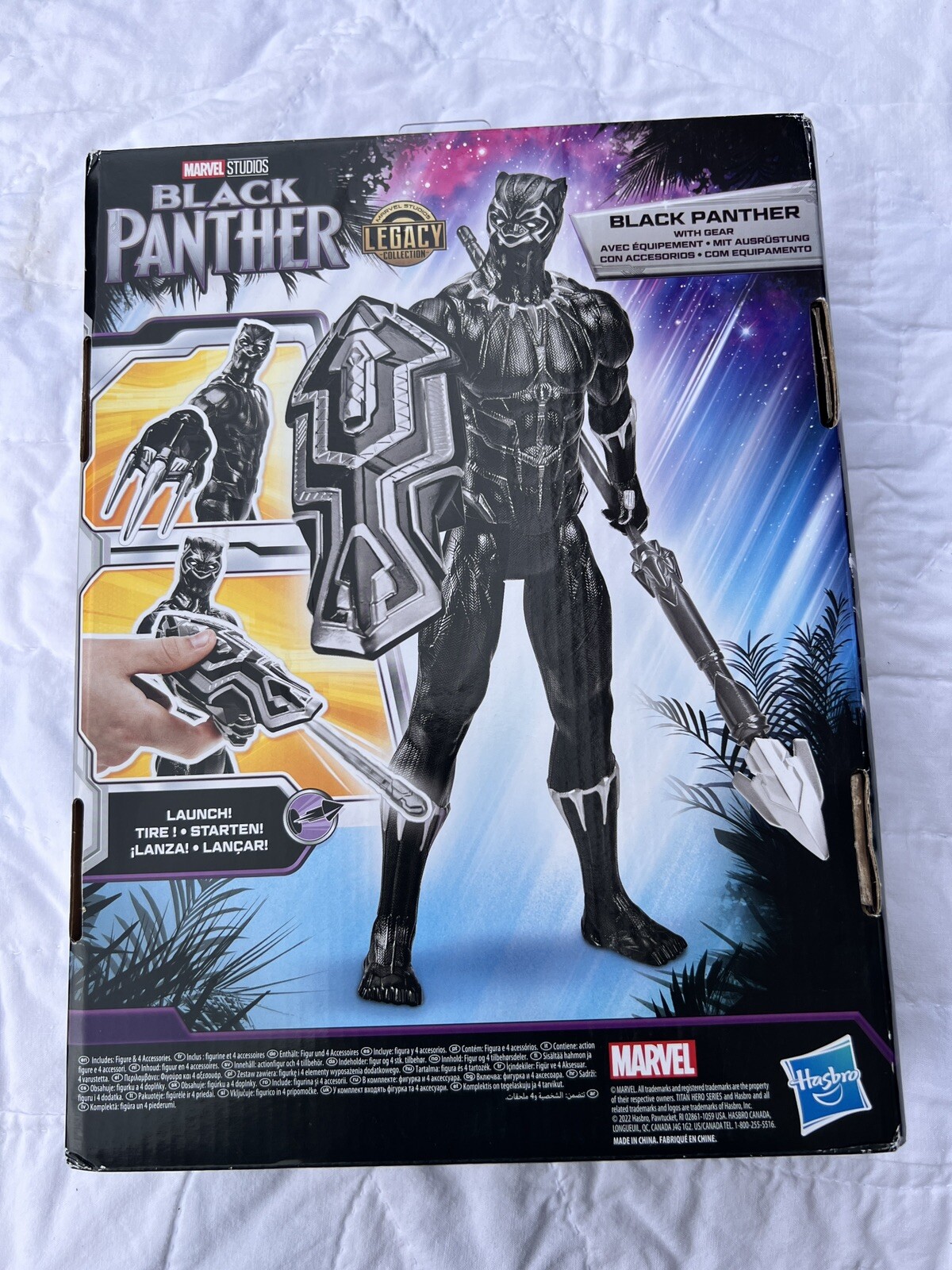 AVENGERS 12" BLACK PANTHER ACTION FIGURE & GEAR LEGACY COLLECTION TITAN HERO NEW