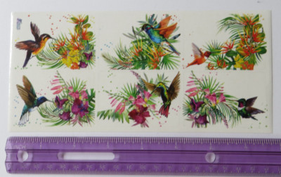 Violette Collection - HUMMINGBIRD PARTY - Sheet of RETIRED Stickers #C121