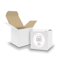 Itenga Set Wir Sagen Danke 24X Faltschachtel WüRfel +Aufkleber Hochzeit M27