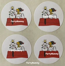 CHRISTMAS STICKERS, ENVELOPE SEALS, LABELS, 1.5", (30) ROUND, TAGS, BEAGLE