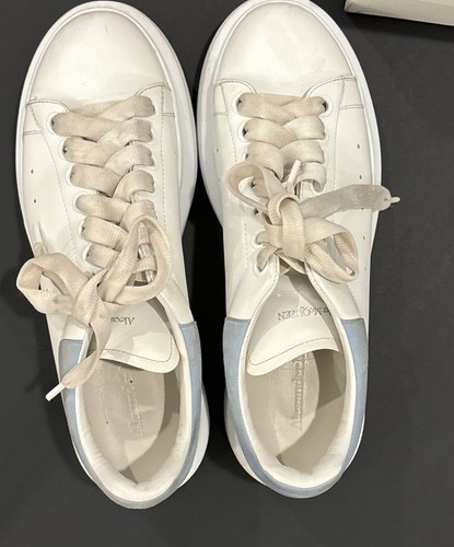 ALEXANDER MCQUEEN Oversized Larry Sneakers White /powder Blue Size 39 MSRP $580 - Picture 4 of 12