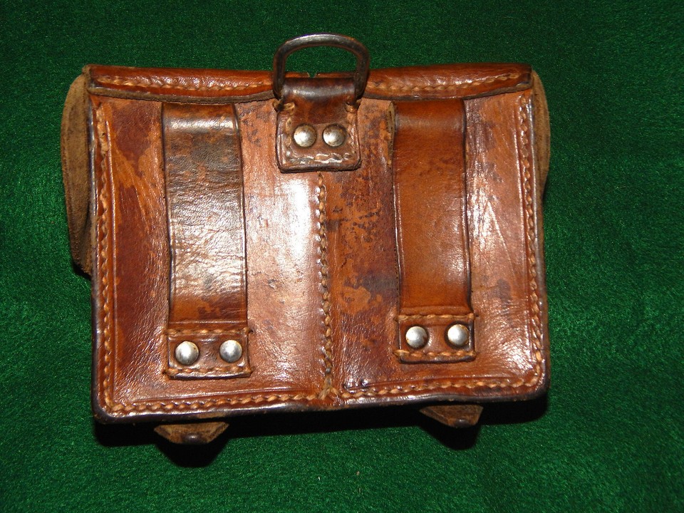 Old Post Shell Pouch Post WW2 Serbian Army Brown Leather Ammo pouches for SKS Rifles (Yugo ...