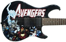 Stan Lee Signed Peavey Marvel Avengers Predator Electric Guitar & Certificate!