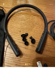 Ear buds. In ear wireless, Bluetooth earbuds, worn around the neck