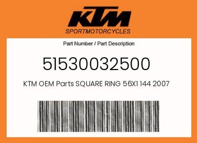 KTM Genuine Square Ring 56X1 144 2007 - 51530032500