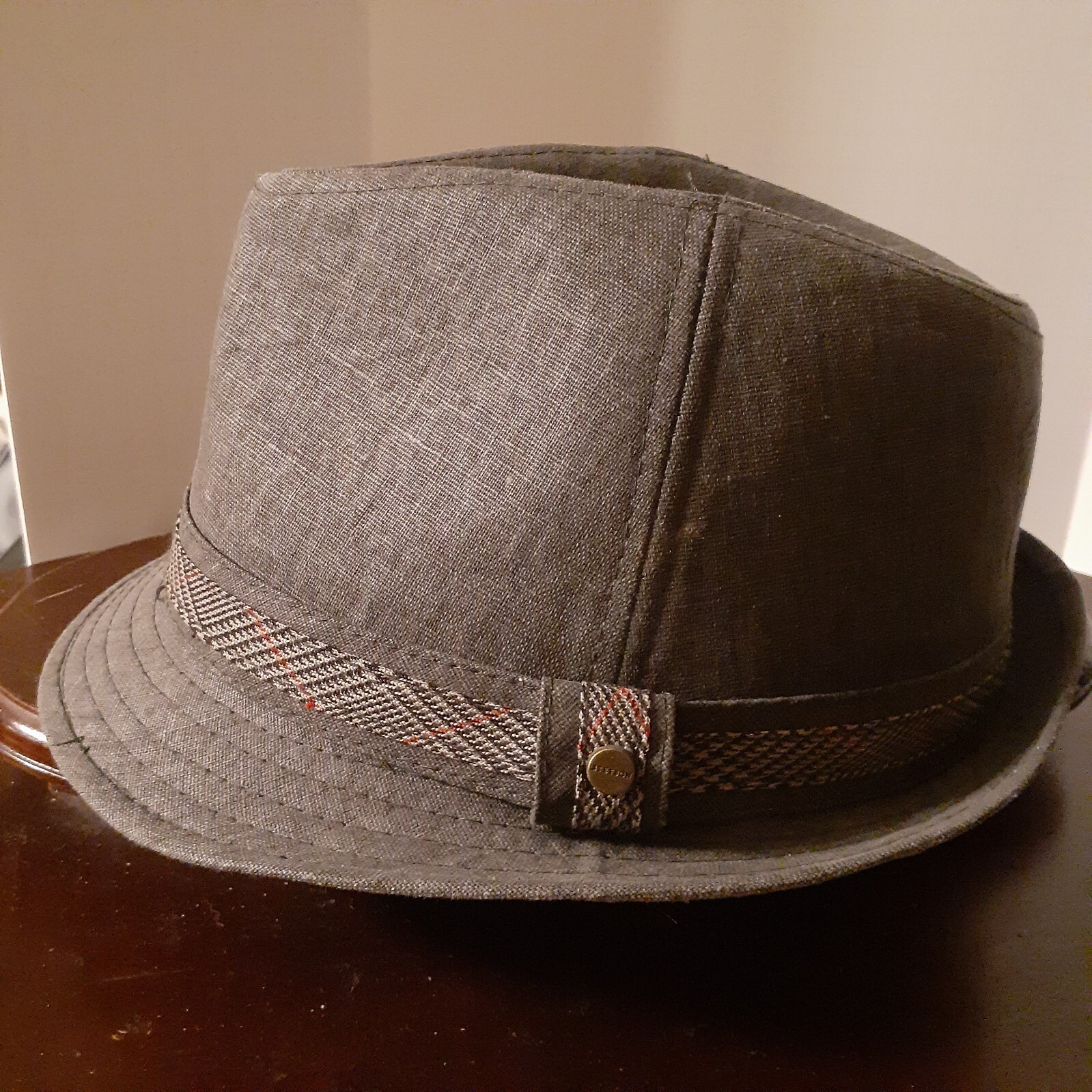 Stetson Alpine Gray Fedora Hat with Short Brim Size S/M 31905-image