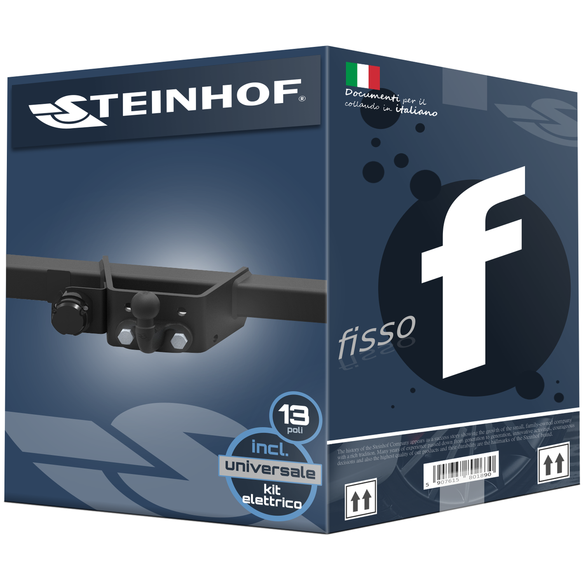 Gancio Traino STEINHOF Fisso Per 2003-2009 Con Kit Elettrico 13 Poli VW