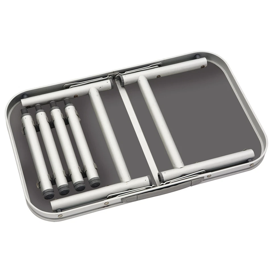 BO-CAMP Alu Mini Campingtisch Beistelltisch Klapptisch Koffertisch Garten 2Höhen - Bild 4 von 4