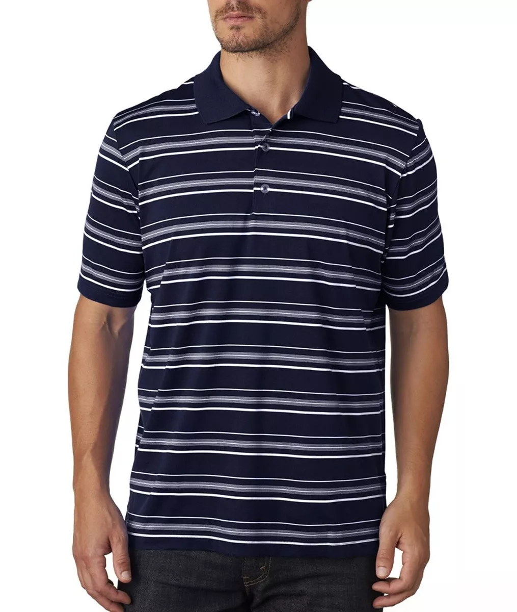Adidas Golf NEW Mens Puremotion Colorblock 3 Stripe Polo Shirt