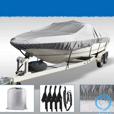 Waterproof 90" V-Hull Boat Cover 14-16Ft  Heavy Duty Trailerable 210D