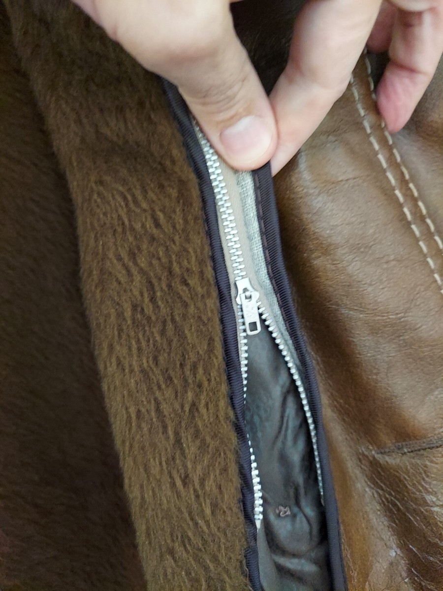 VINTAGE Peters Leather DOUBLE BREASTED BLAZER MENS 40R JACKET Zip