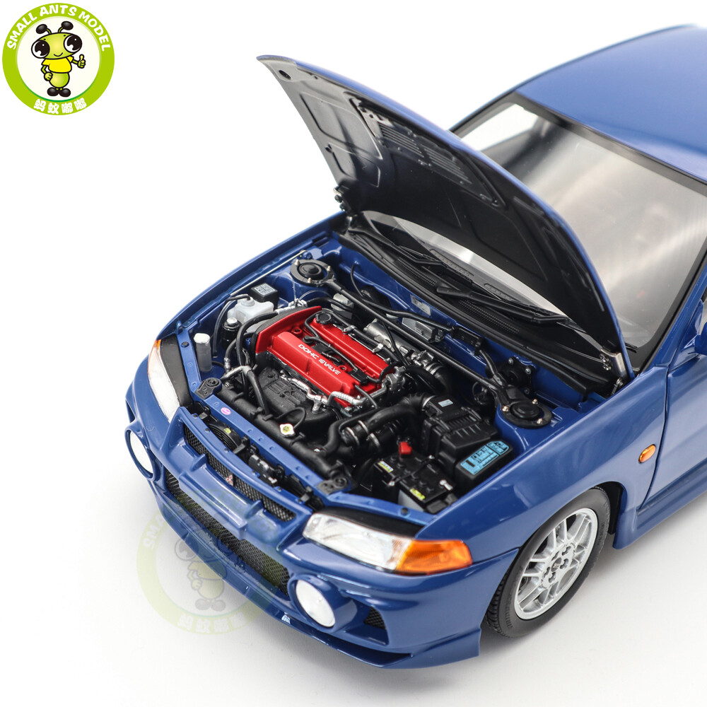 1/18 MOTORHELIX Mitsubishi Lancer EVO IV Blue Diecast Model Car | eBay