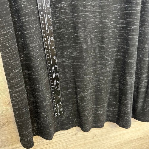 Hilary Radley Dress Womens Large Black Grey Heathered 3/4 Sleeve T-Shirt A-Line - Picture 6 of 9